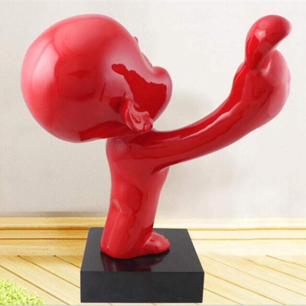 Amazon.co.jp: 彫像の装飾品の彫刻置物動物の彫像の装飾品54cm人